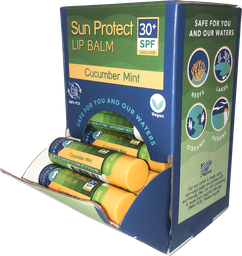 [POP-SPCM] Sun Protect Lip Balm Display, Cucumber Mint 21 pcs